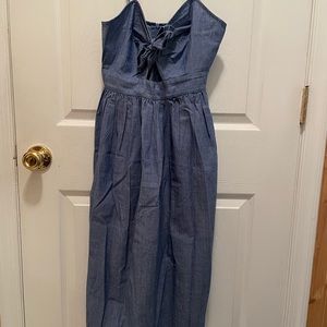 NWT: Zara XXS Midi Chambray Dress